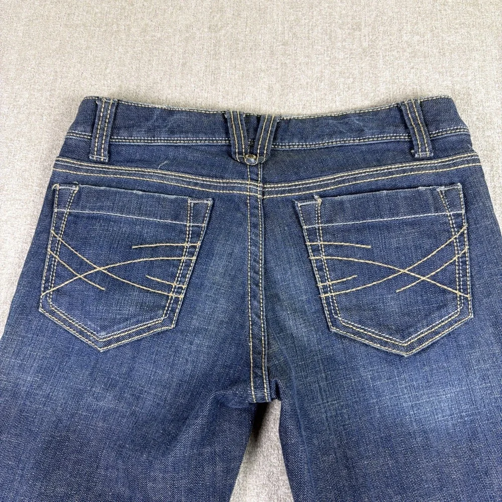 Aeropostale Jeans Girls Size 3/4‎ Blue Dark Wash Ankle Zipper Straight Leg
